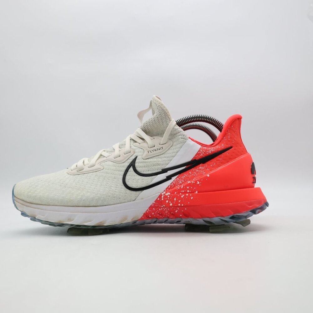 Nike Men's White Black and Bright Red Sneakers